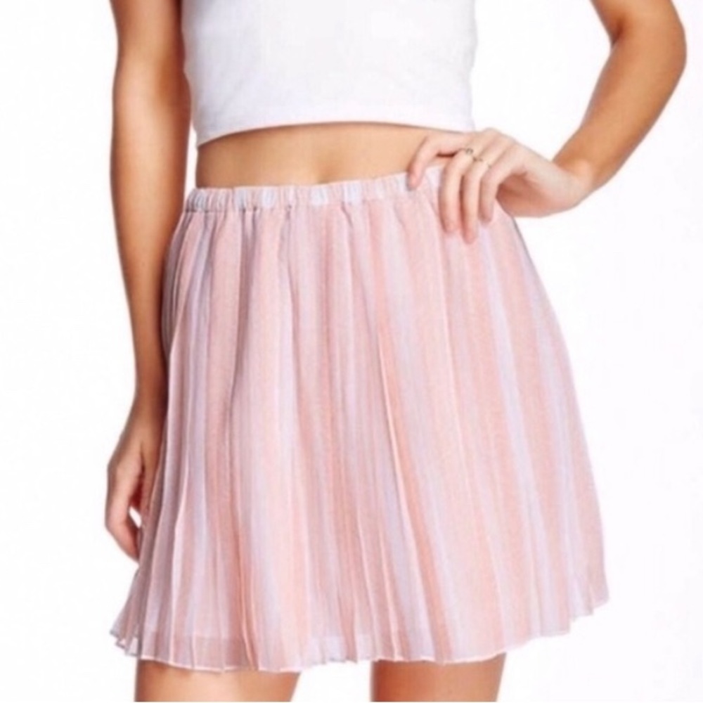 BCBGeneration Pleated Chiffon Mini Skirt